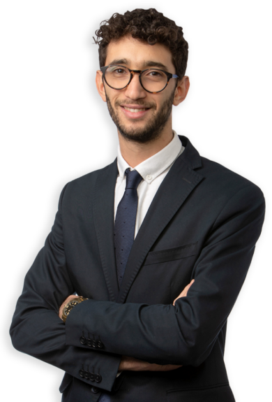 portrait of a young man with glasses