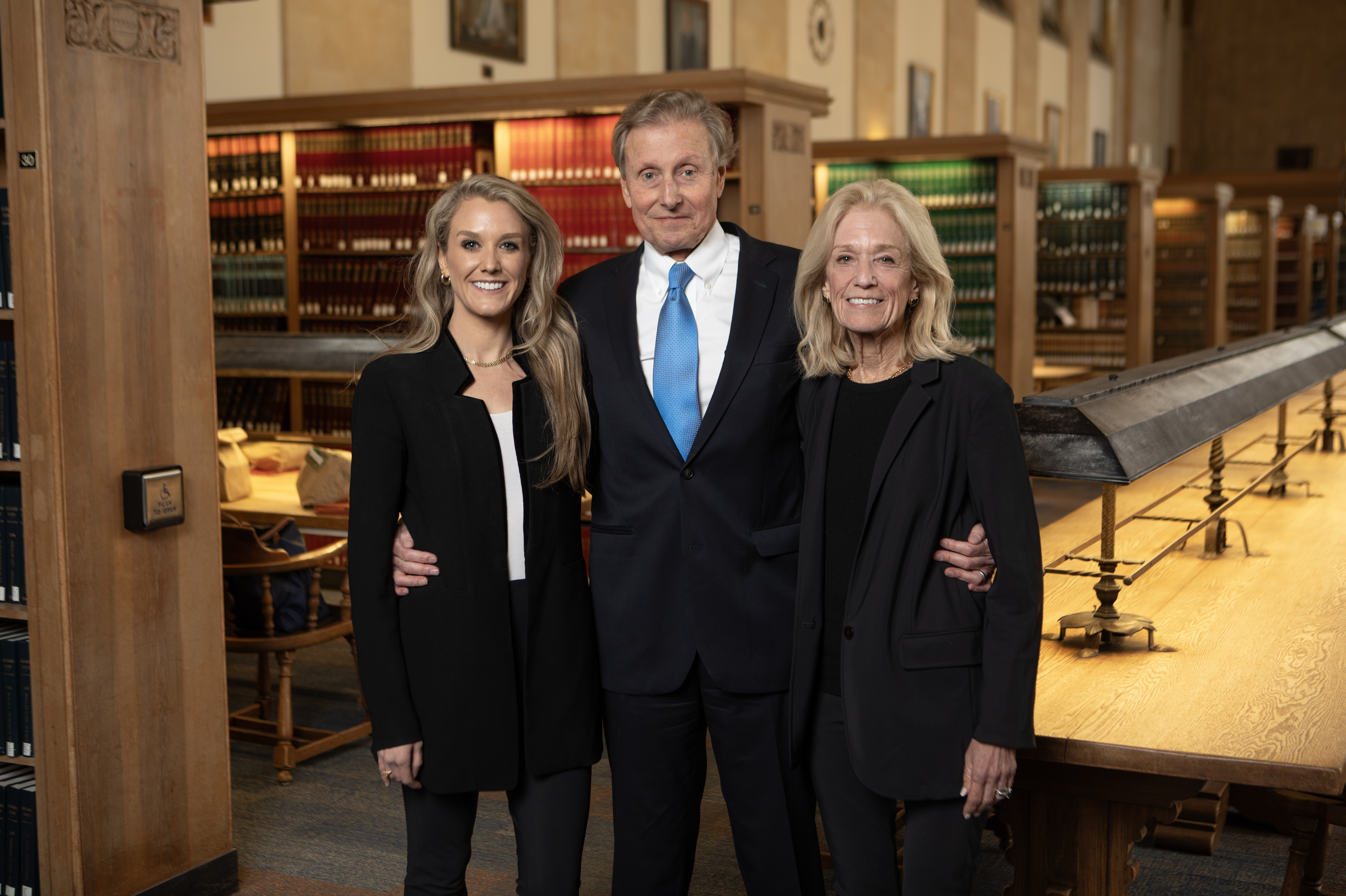 From left to right- F. Stephanie Barnhart ’20, F. Gregory Barnhart ’76 and Susan L. Gordon ’76