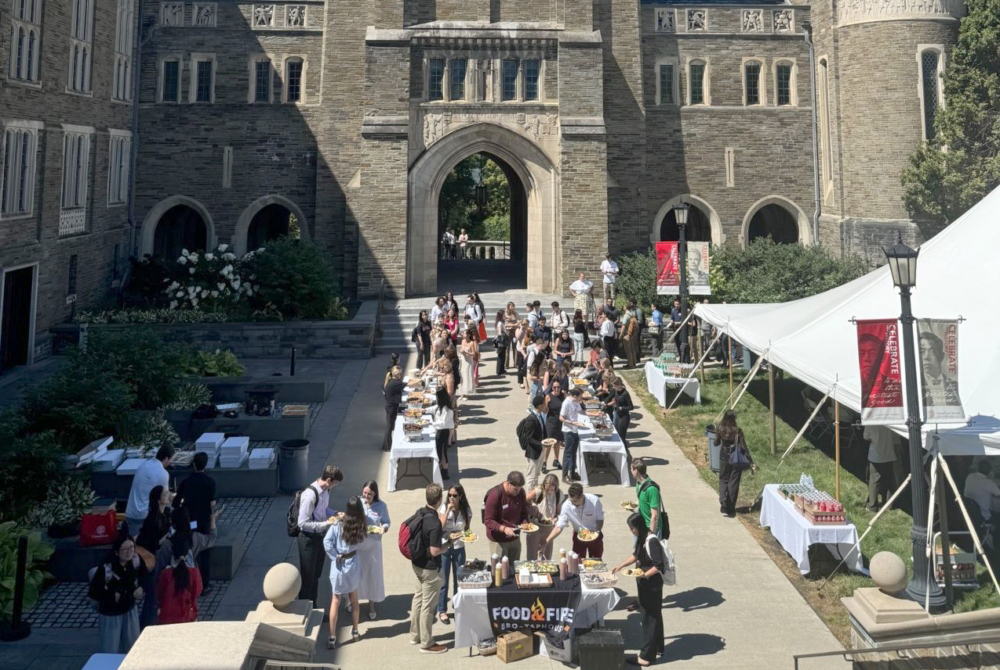 bbq in courtyard