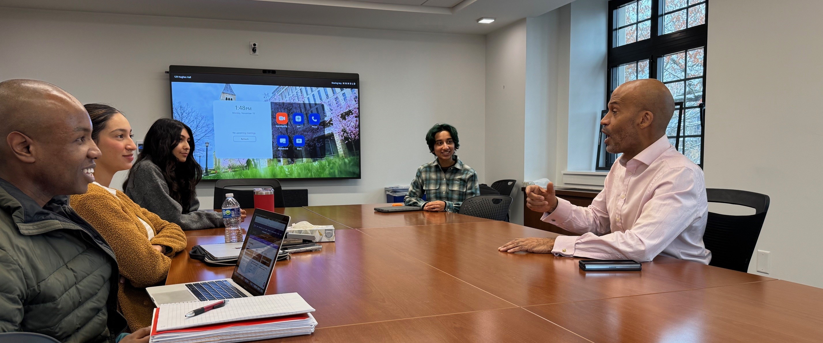 Professor Carl Williams with class.