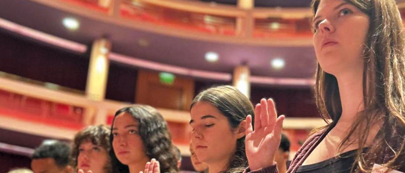 Cornell Law students were formally administered an oath of professionalism at the start of their legal education.