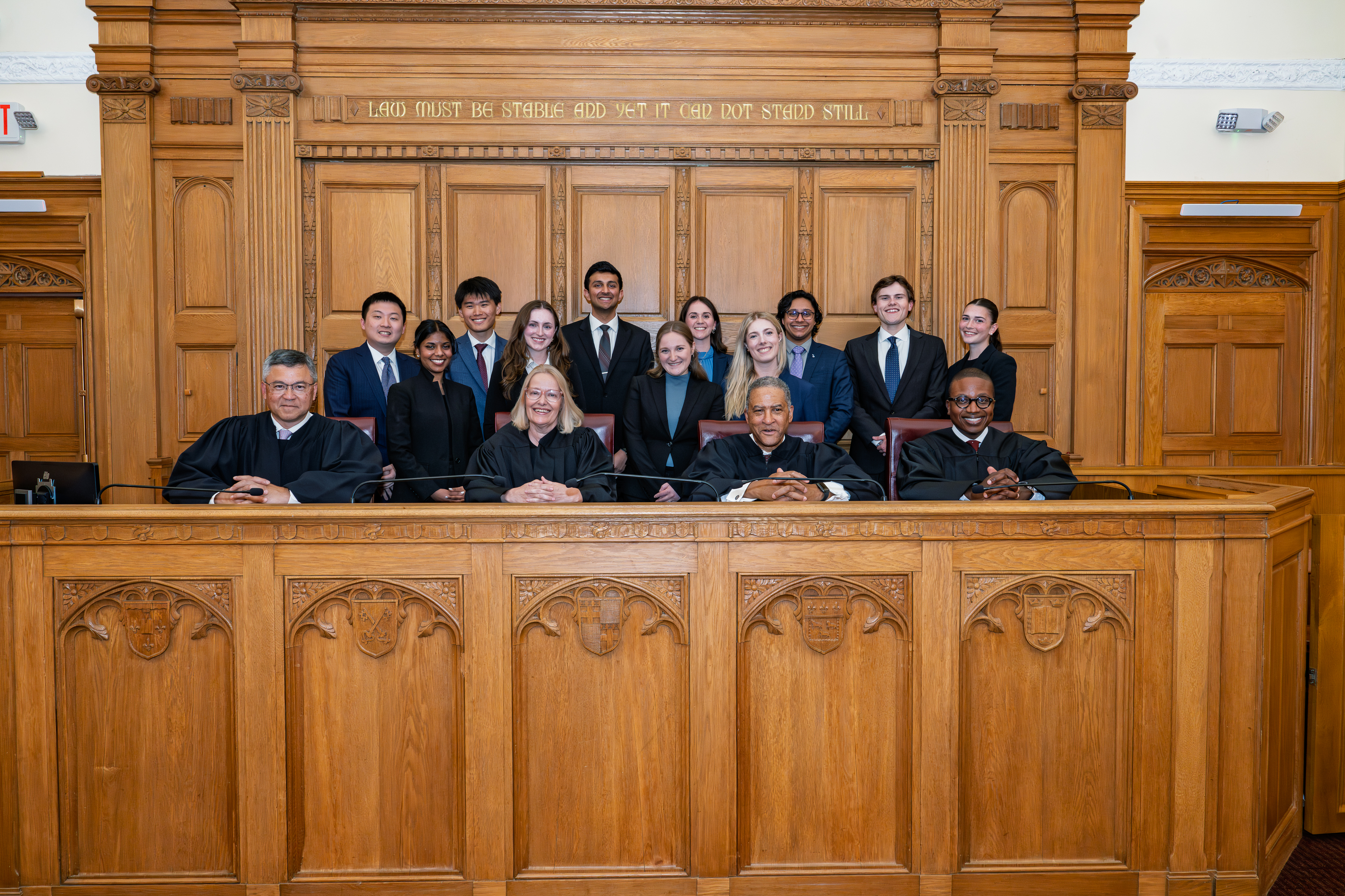 2026 Moot Court Board with the Langfan Competition Judges.