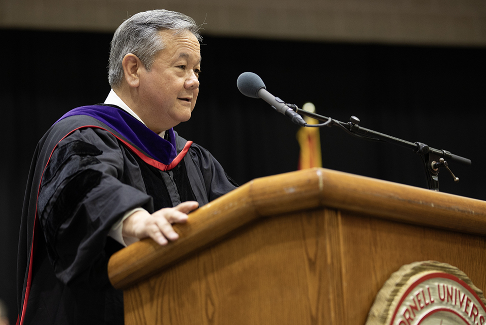 Professor Charles Whitehead, Myron C. Taylor Alumni Professor of Business, delivered the faculty address.