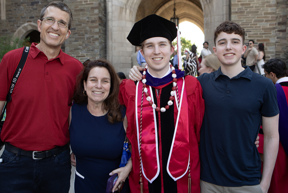 Graduate with family