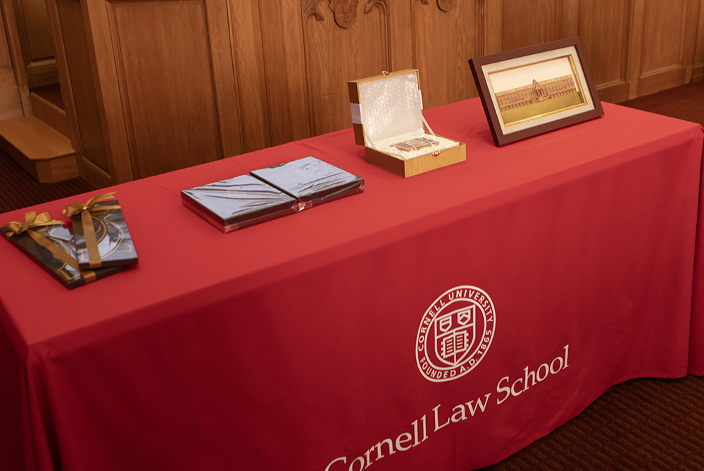 Gifts that were exchanged during the ceremony.